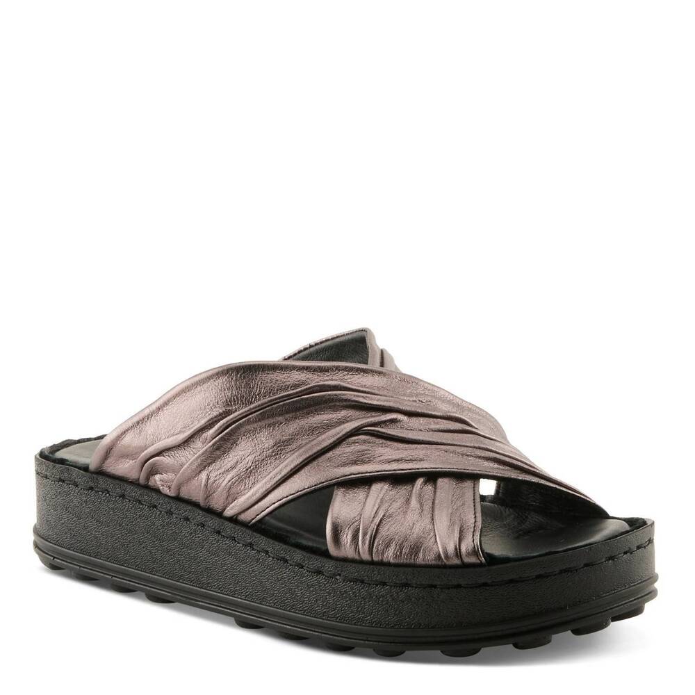 NEW SPRING STEP SHOES women's majorelle slide sandal in pewter